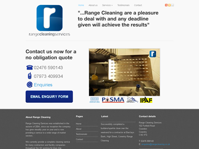 Range Cleaning website