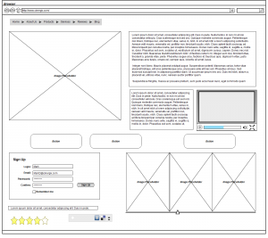 Website design tips wireframe