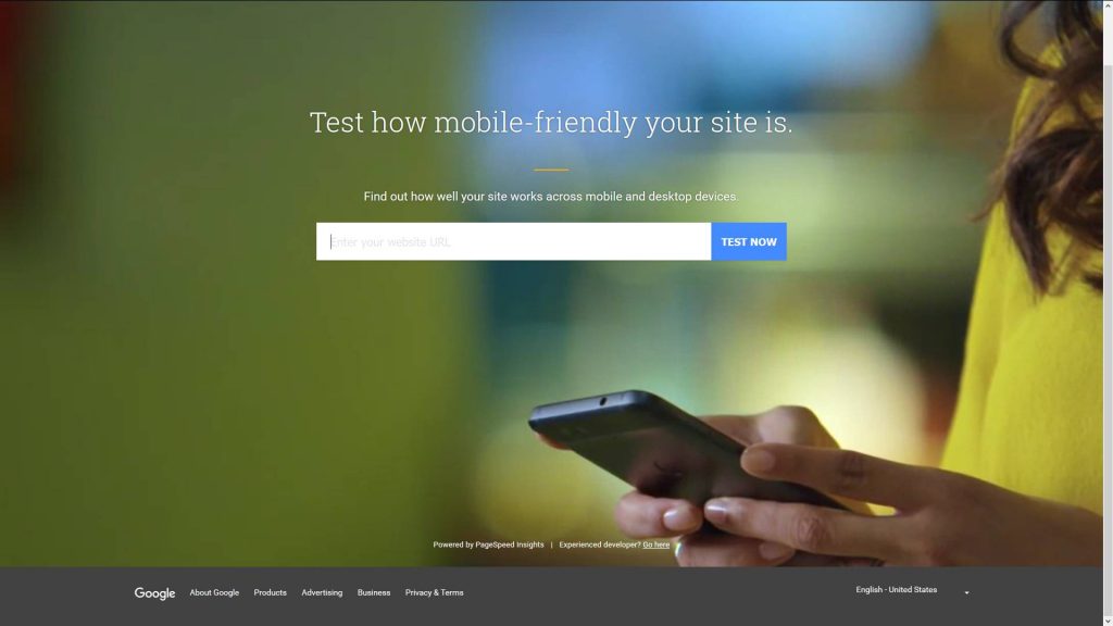 Google mobile friendly and speed test