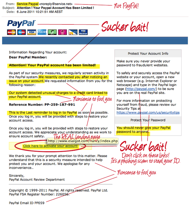 How can i tell if a paypal email is fake Fake Paypal Scam Emails And Ten Ways To Recognise Fake Emails