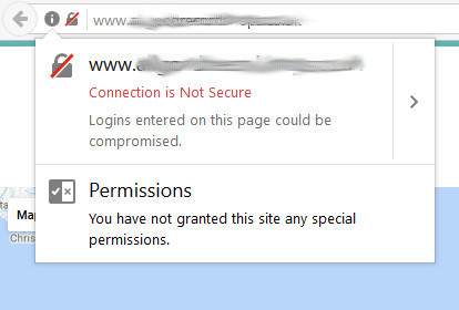 FireFox not secure message