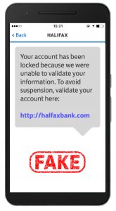 Halifax fake text