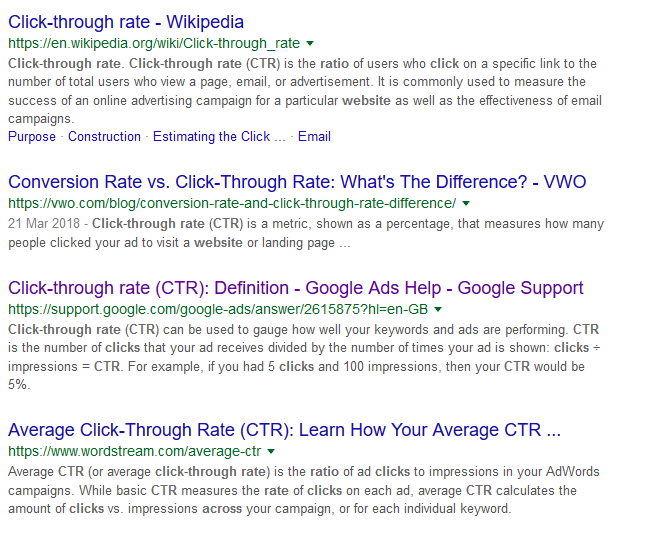 SERPS title tag and description and bounce rate
