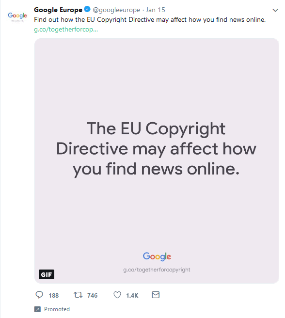 Google Together for Copyright campaign