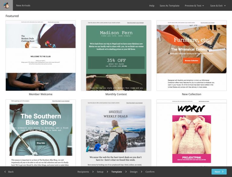 Mail Chimp email marketing