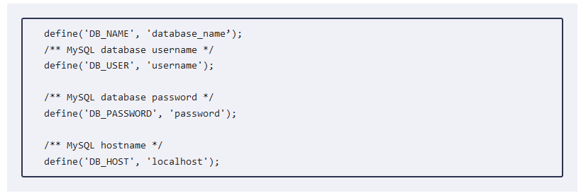 wp-config file